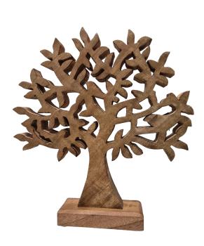 Preview: Lebensbaum auf Sockel, Holz